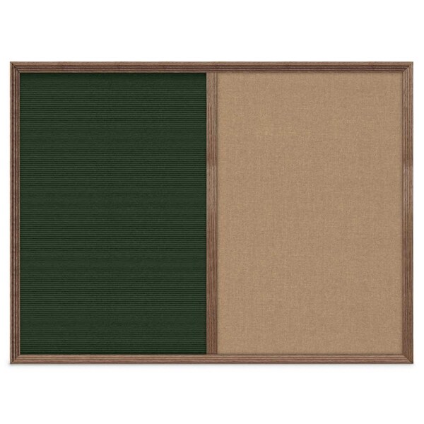 Enclosed Corkboard, 1 Door, 72"x36", 4" Fra, UV3425-SATIN-SURF